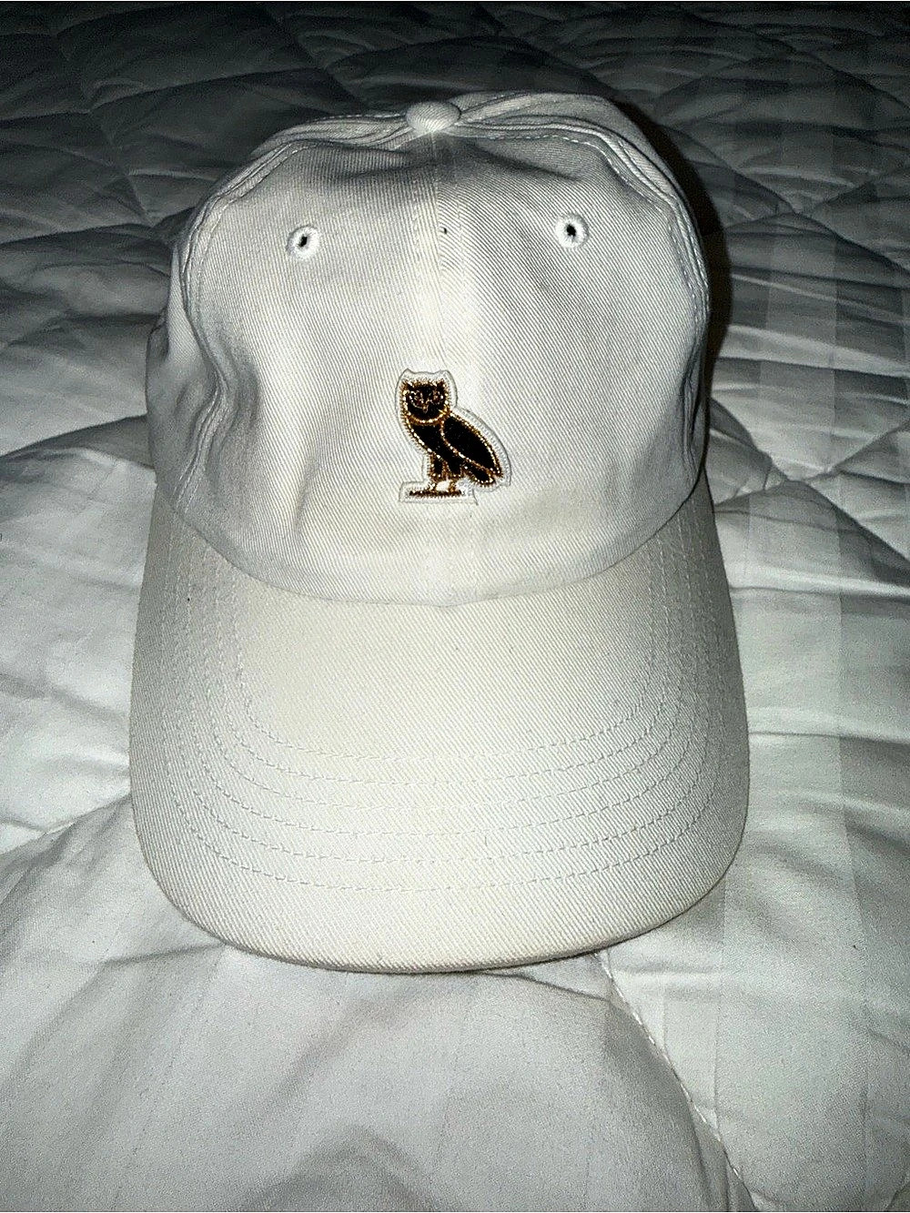 October's Very Own Ovo Classic Sportcap Owl Logo White hat